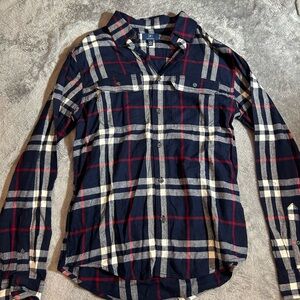 George Blue and Red Plaid Shirt